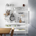 Metallhyllplan Låg 78x30 vit