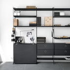 Väggavel 75x20 2-p svart