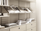 Tidskriftshylla 78x30 beige