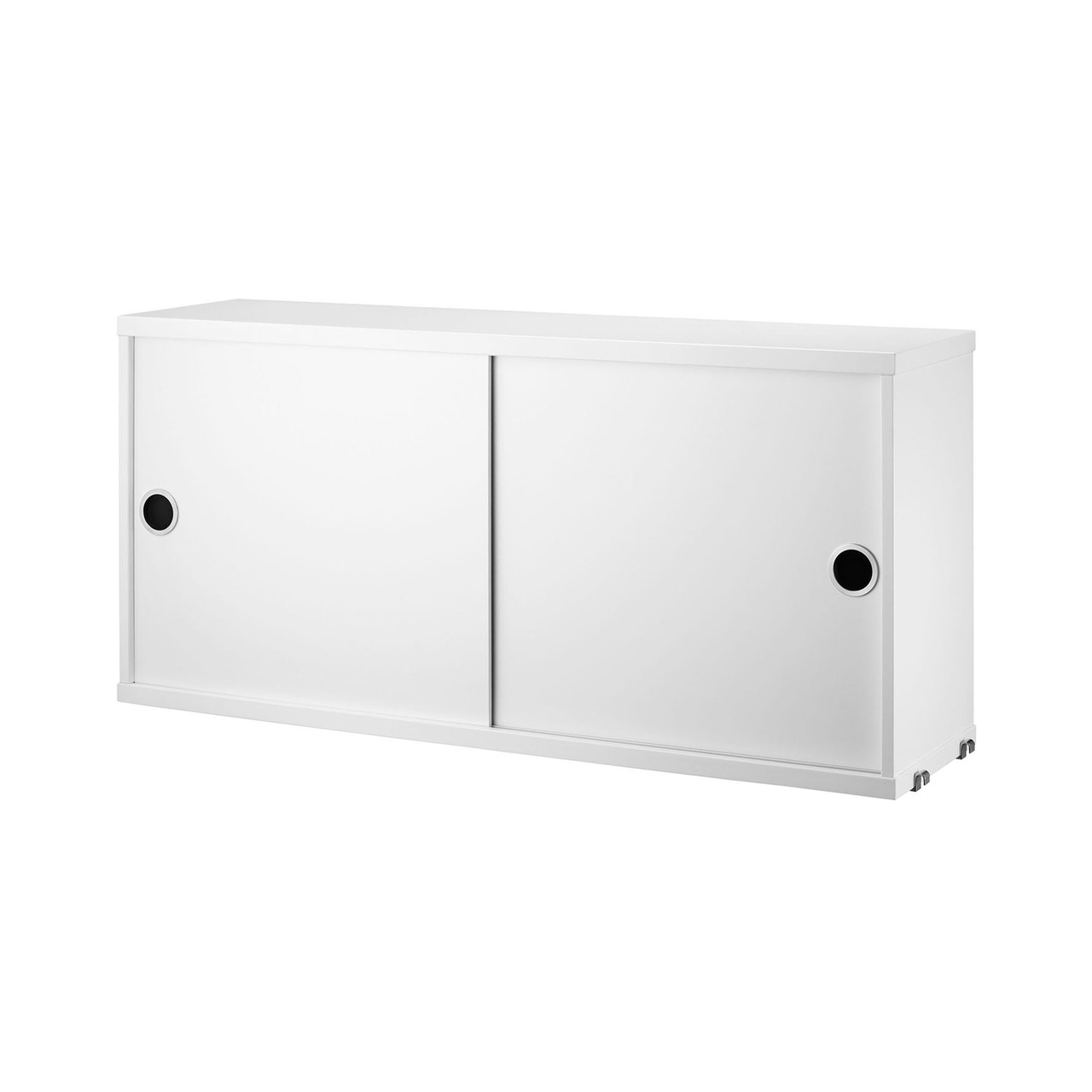 Skåp m skjutdörrar 78x20x37 vit