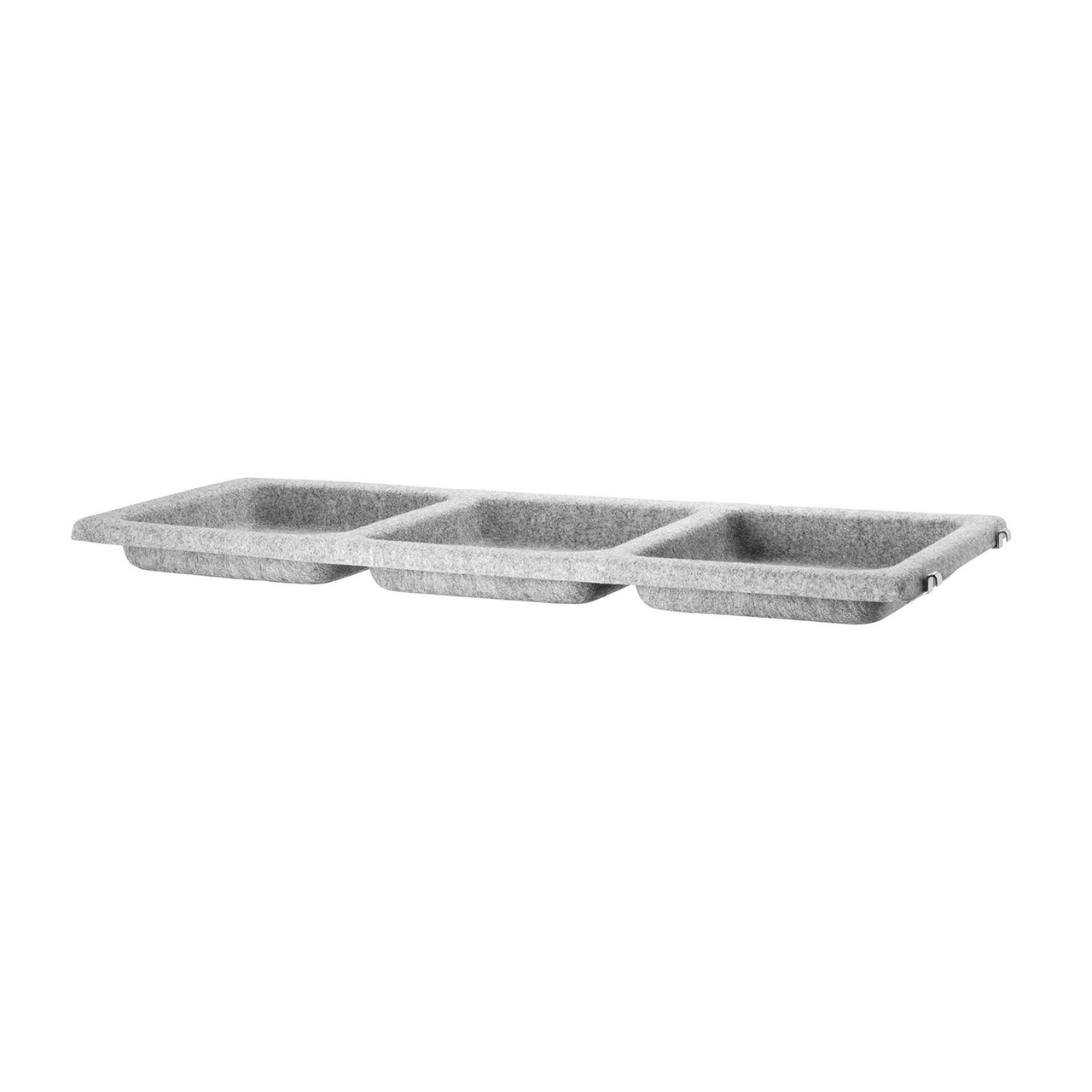 Skålplan filt 78x30 ljusgrå