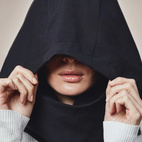 Black Hooded Neck Pillow