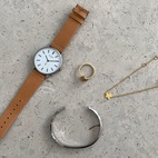 Lee 38 mm Tan Wristwatch