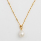Halskjede Treasure Single Pearl