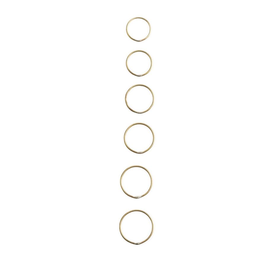 Enkel ring i messing 18-19 mm