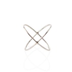 Ring korsad silver 16-17 mm