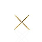 Crossed Brass Ring 20-21 mm