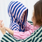 Badrock Poncho Naram Rosa/Blå 5-7 År