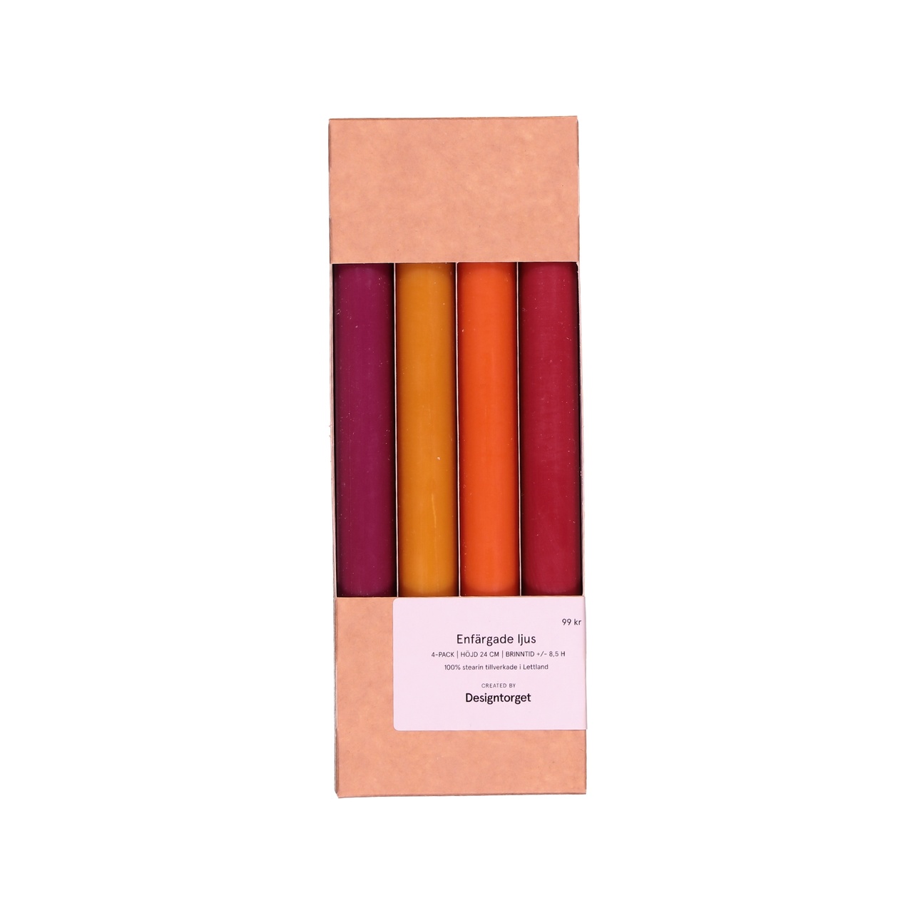 Kronelys 4-pakning 24 cm Multi
