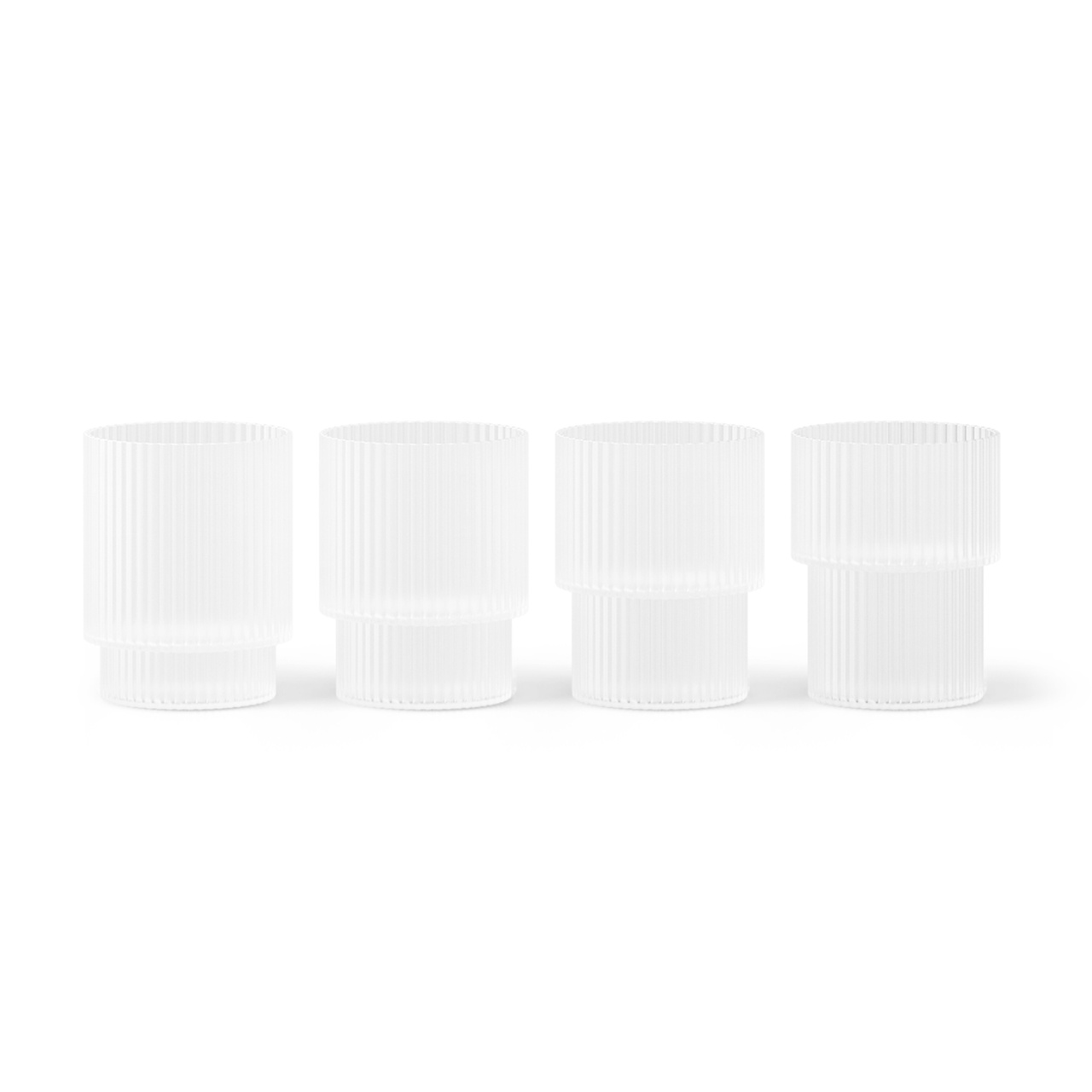 Glass Ripple 4-pak 7x9 cm