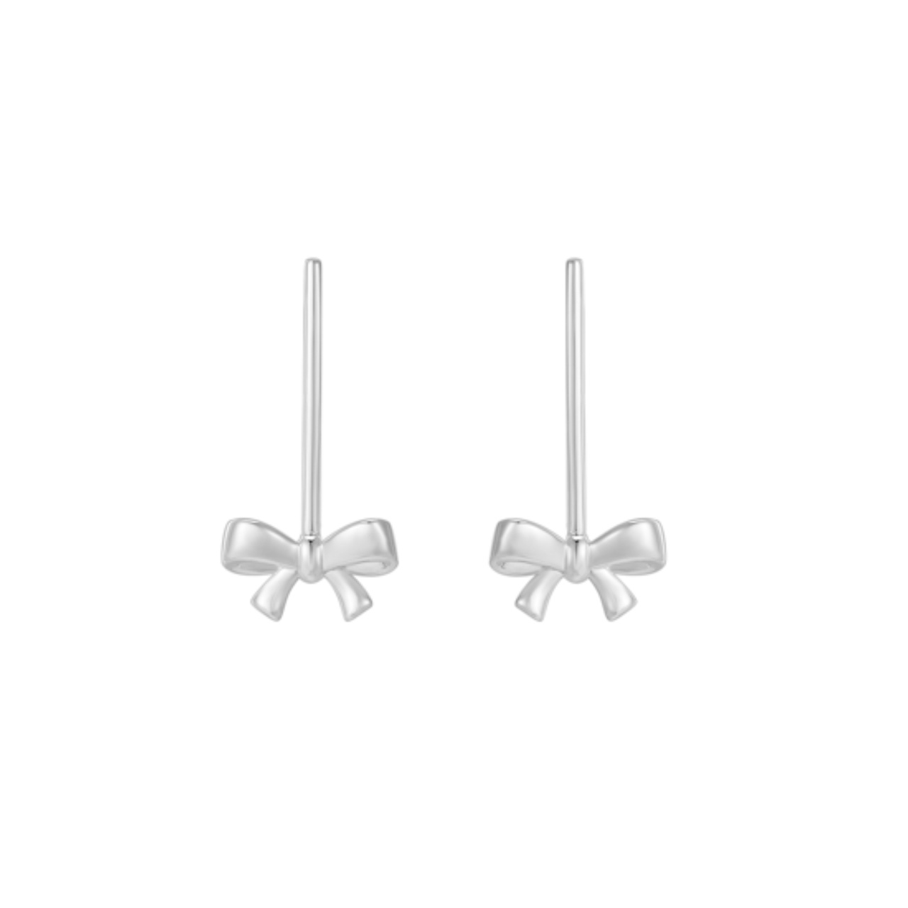 Rosetta Long Silver Earrings