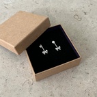 Rosetta Long Silver Earrings