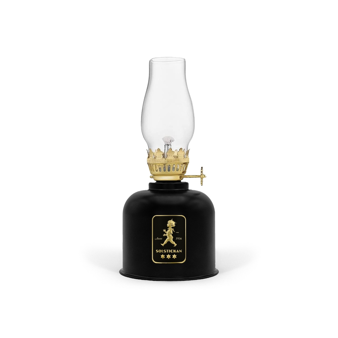 Fotogenlampa Svart/guld