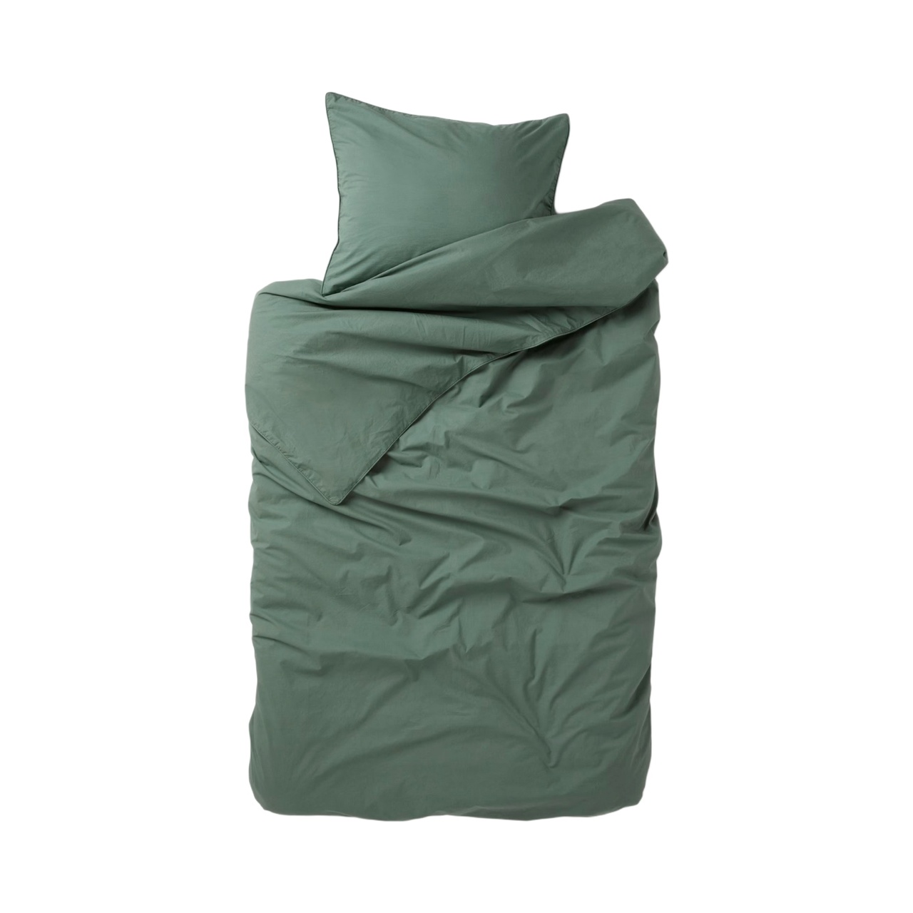 Sengetøy Vide Percale 150x210 cm Mørkegrønn