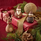 Träfigur Santa 10cm