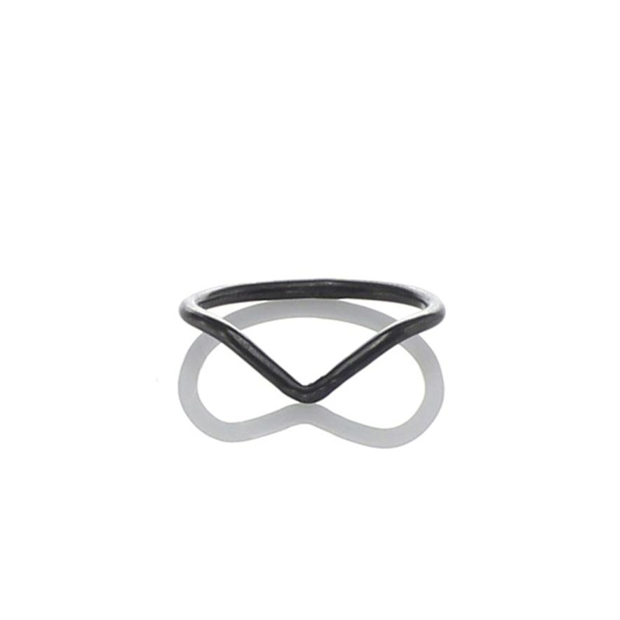 Ring Chevron oxiderad 18 mm