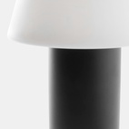 Oppladbar utendørslampe Mano svart/hvit