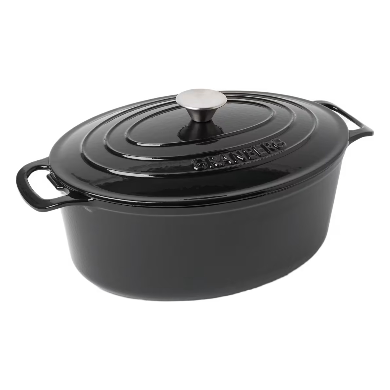 Gjutjärnsgryta Granberg oval 6L Svart