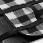 Picknickfilt Gingham 120x150cm vit/mörkgrå