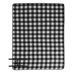 Picknickfilt Gingham 120x150cm vit/mörkgrå