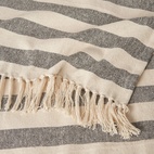 Pläd Elly Stripe 130x170cm mörkgrå