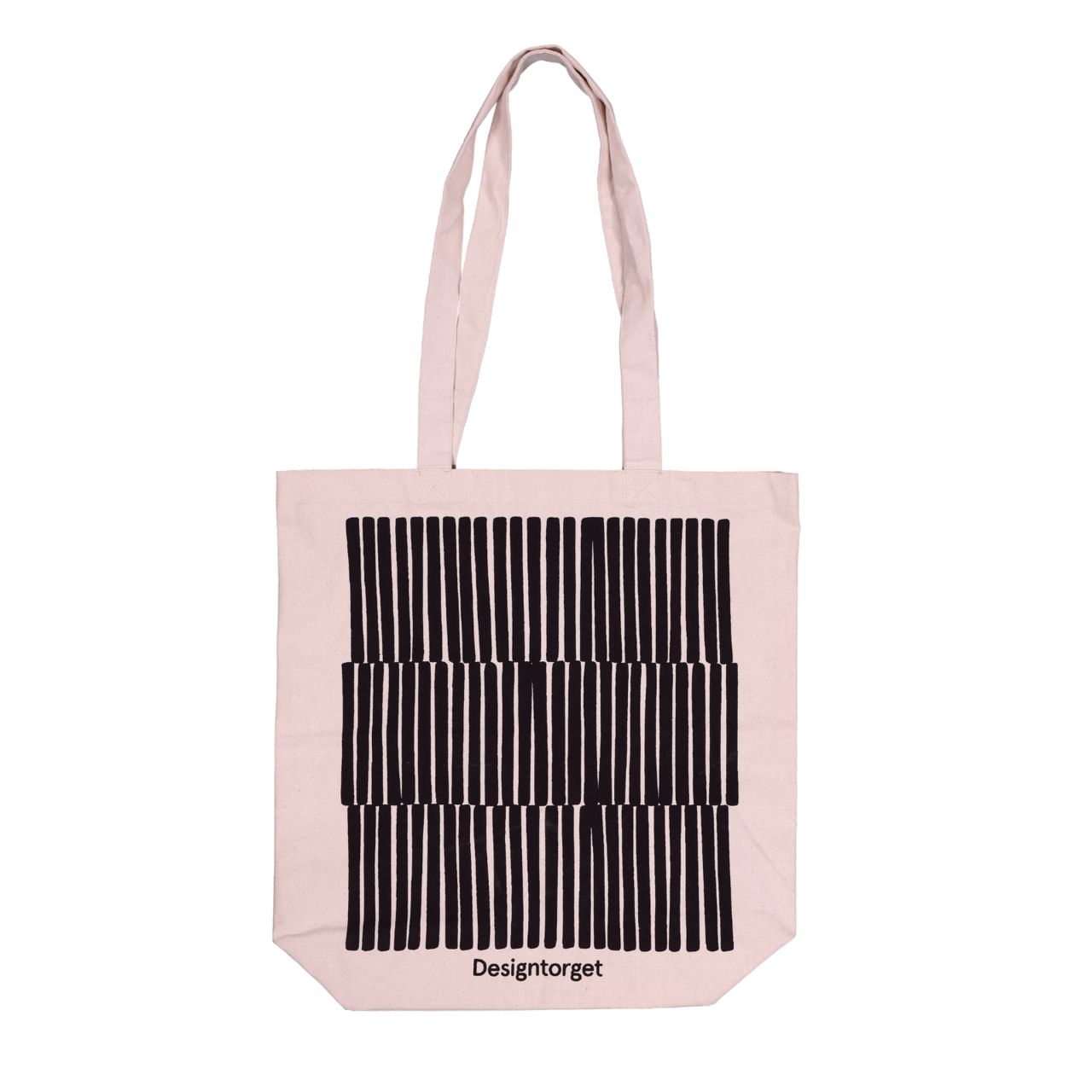 Designtorget Striped Black Tote Bag