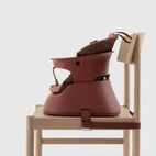 Hannie Mahogany Red Portable High Chair