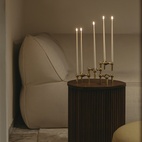 Lysestake Stoff Nagel Singel Messing