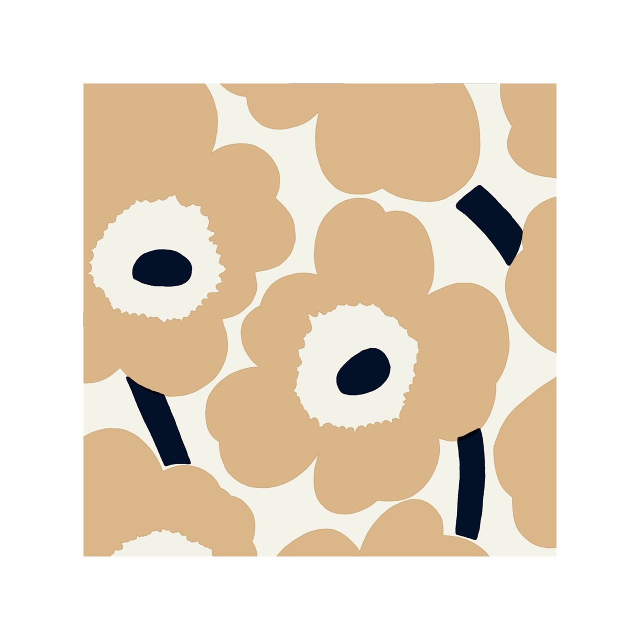 Serviett Unikko 33 cm Sand