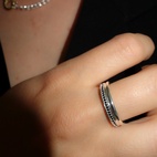 Ring Nano sølv/svart
