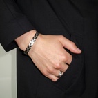 Armband Braid matt stål 21 cm
