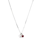 Berlock beloved heart Silver Rosa