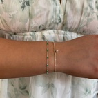 Armbånd Santa Monica Grønn sølv
