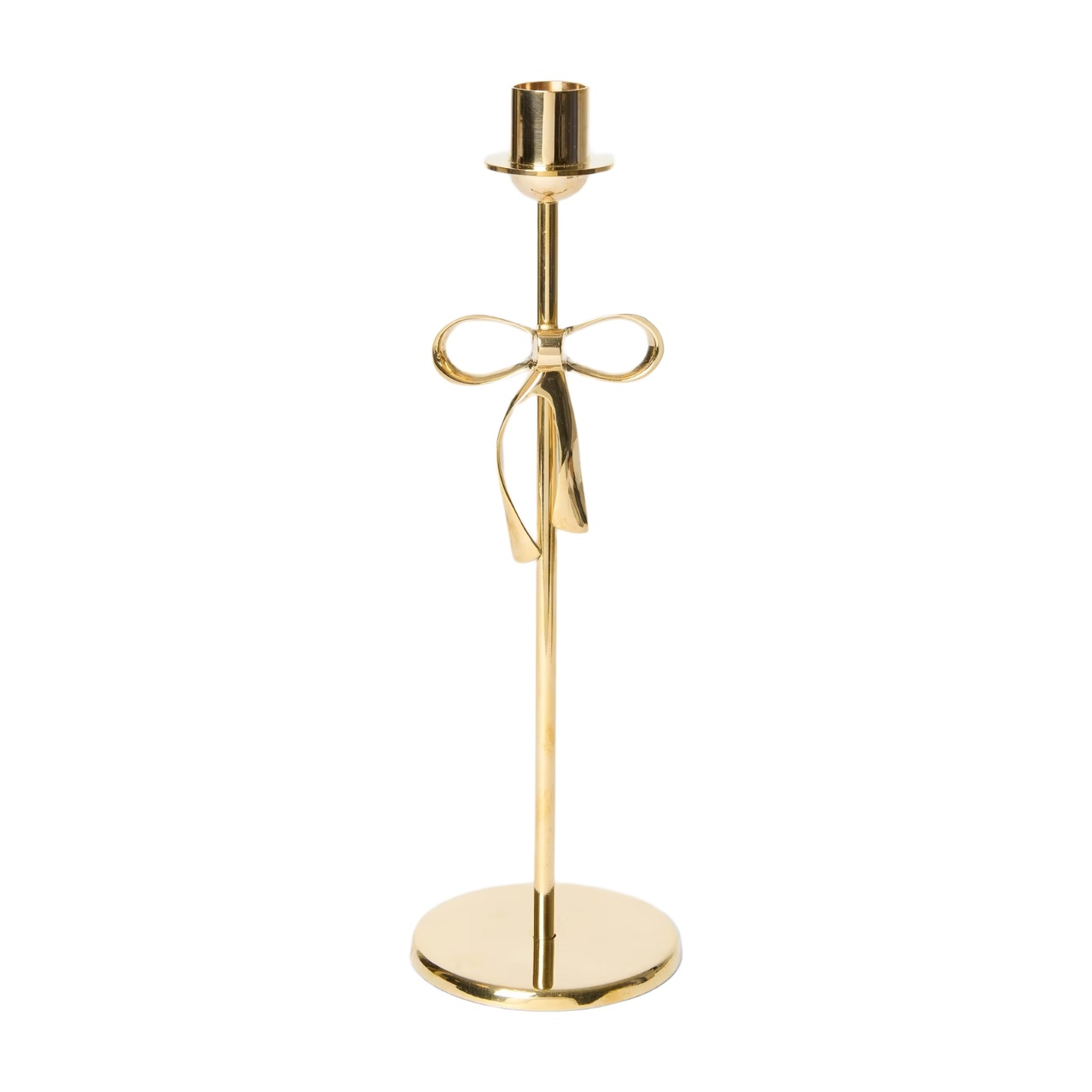 Bow L Gold Candle Holder