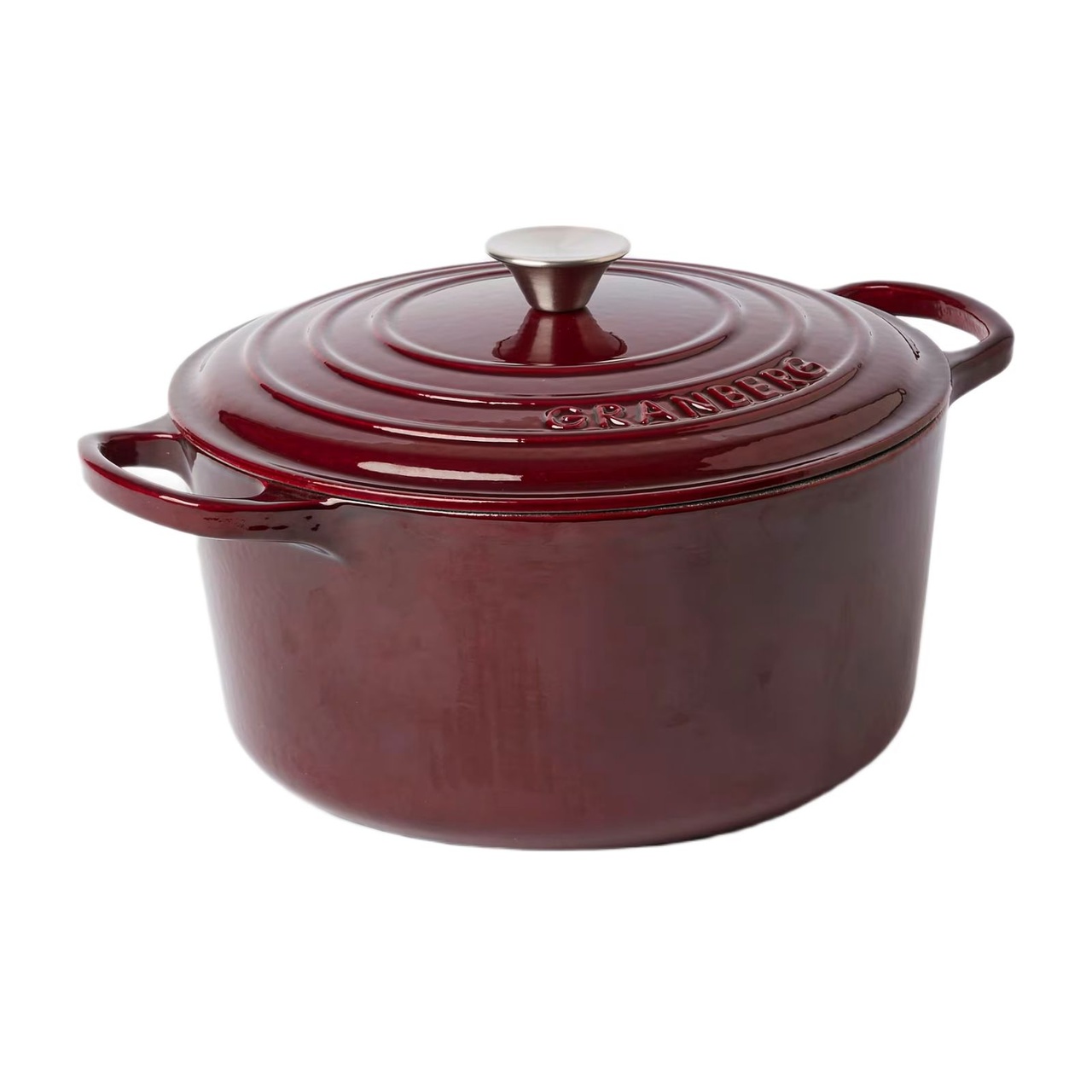 Støpejernsgryte Granberg rund 6,3 l Burgundy