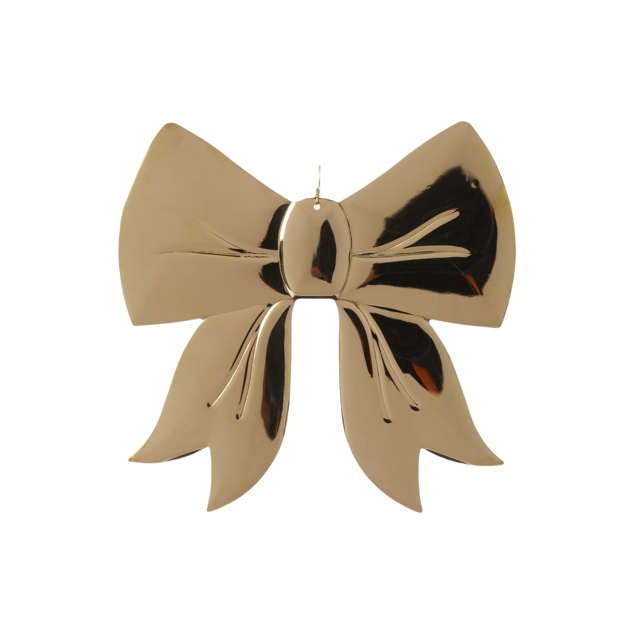 Christmas pendant Star Bow 10x10cm Gold