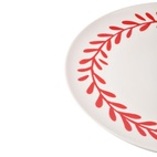 Serving Platter Wreath Red
