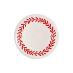 Serving Platter Wreath Red