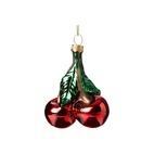 Juldekoration Körsbär glas 6 cm röd