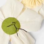 Weihnachtsdeko Blume mit Klammer Weiß