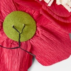 Juledekoration Blomst med Klemme Rød