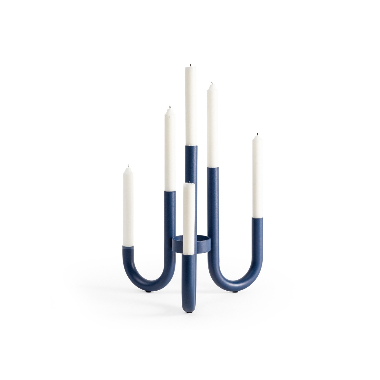 Turn Candle Holder, Dark Blue