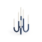Turn Candle Holder, Dark Blue