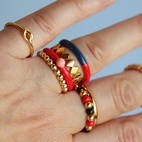 Ring Confetti Guld 17,5 mm