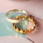 Ring Confetti Guld 17,5 mm