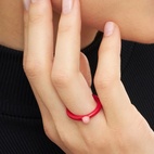 Ring Color top Hot coral 18 mm