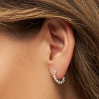 Øredobb Color balls hoops sølv