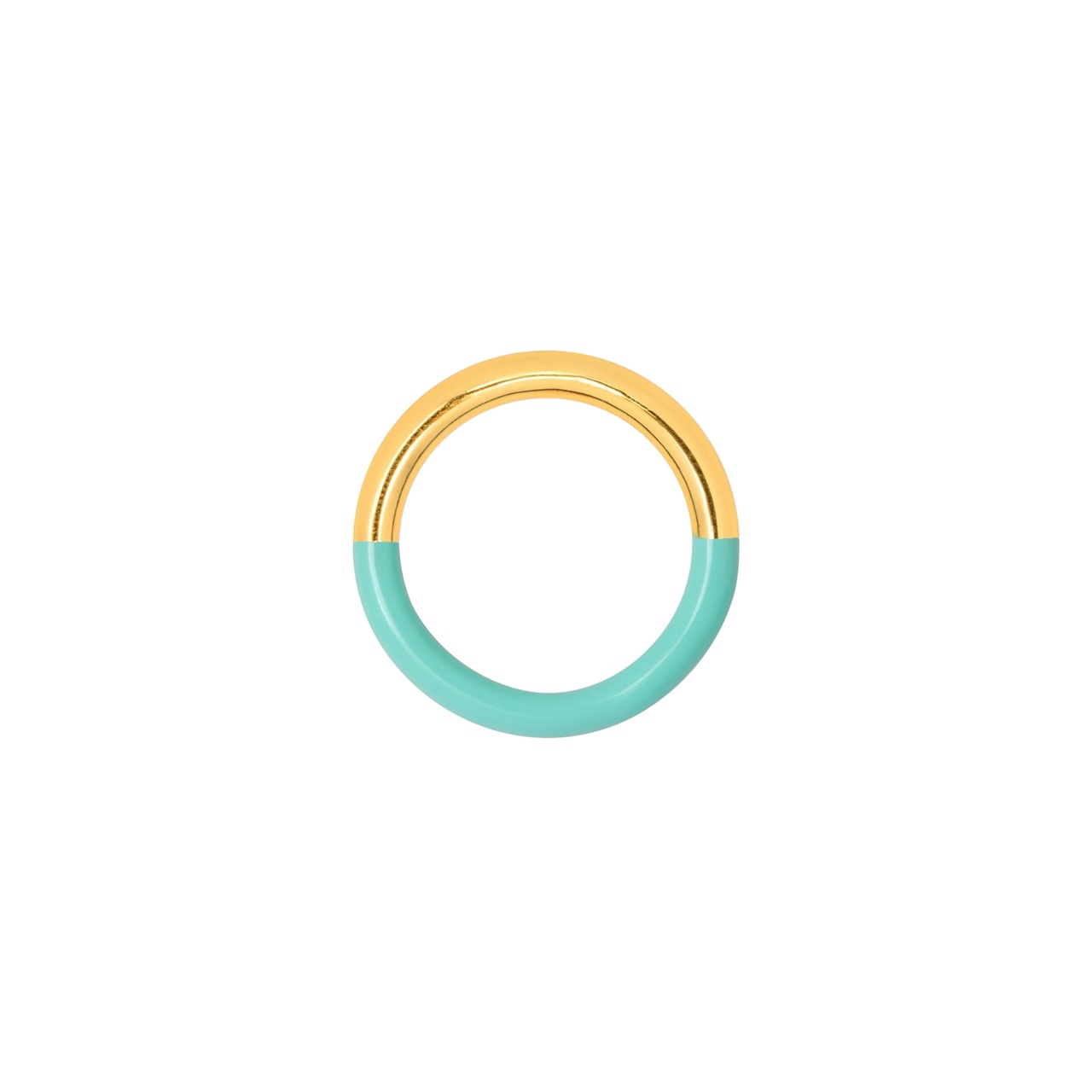 Ring Double color Guld/mint 17,5 mm