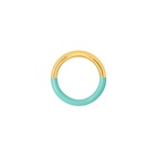 Ring Double color Guld/mint 17,5 mm