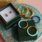 Ring Double color Guld/mint 17,5 mm